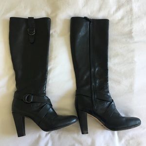 Nike air, black leather high boots